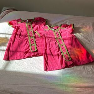 Hot Pink corduroy dress one left